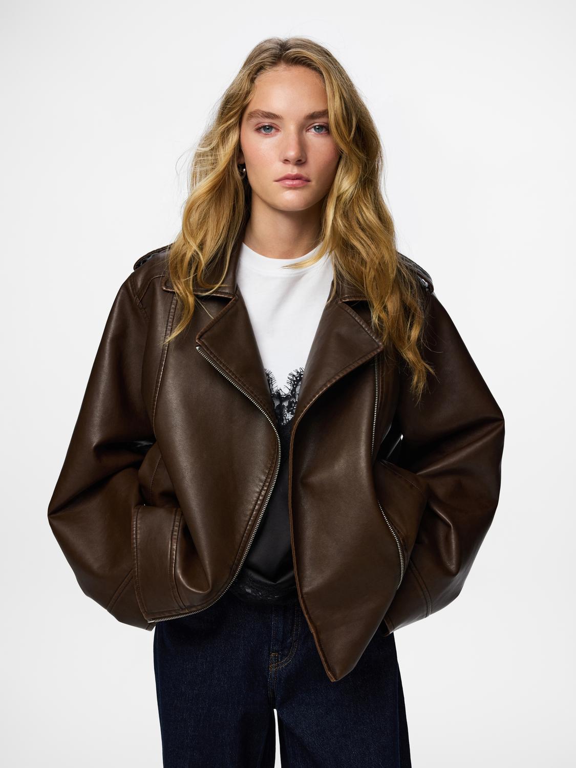 PCJOSIE Biker - Hot Fudge - VERO MODA & VILA Bergvik